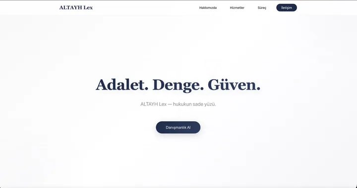 Hizmetlerin açık başlıklarla sunulduğu örnek kurumsal web sitesi