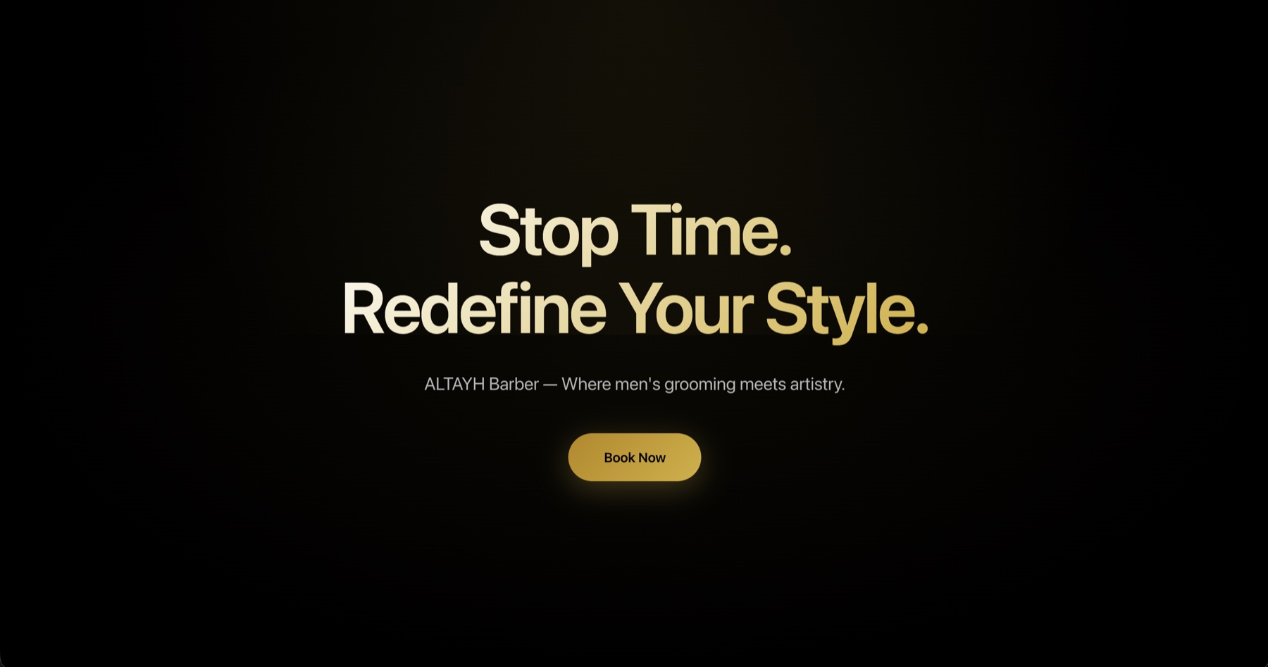ALTAYH Barber erkek bakım web sitesi konsept tasarımı